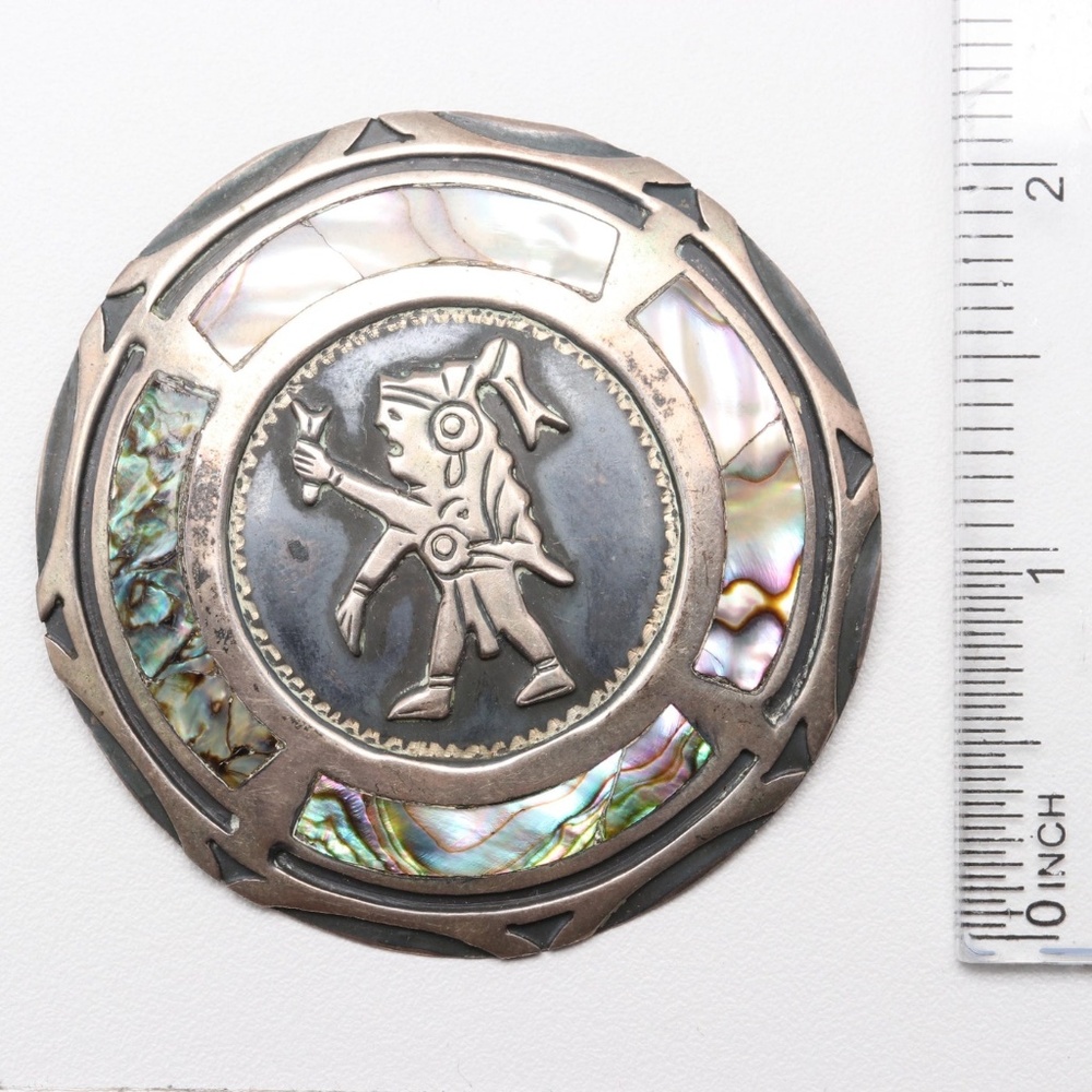 Mexican Silver Abalone Pendant/Brooch